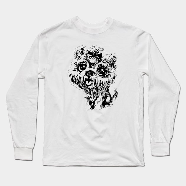 Yorkshire terrier Long Sleeve T-Shirt by Nimmersatt